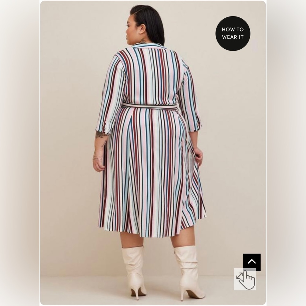 Torrid | Midi Stretch Challis Button Front Shirt … - image 4